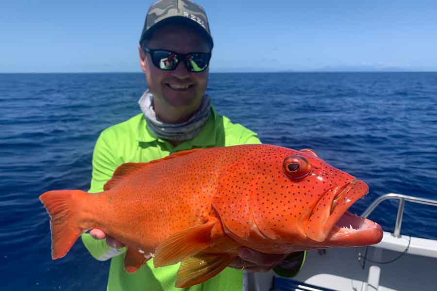 Paul Worsteling with a big Coral Trout