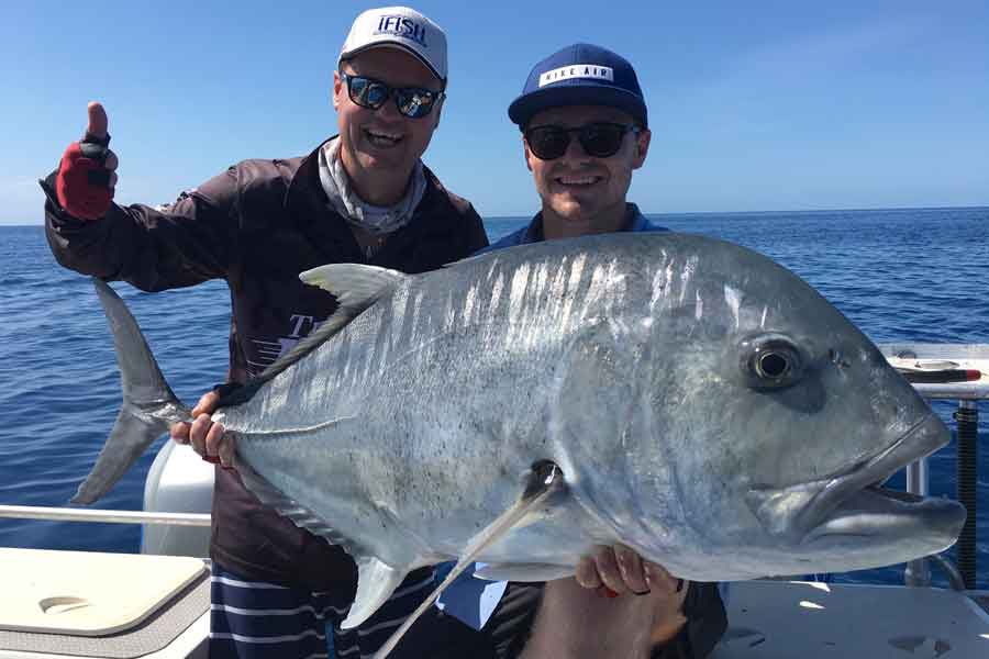 Paul Worstelling with a Giant Trevally